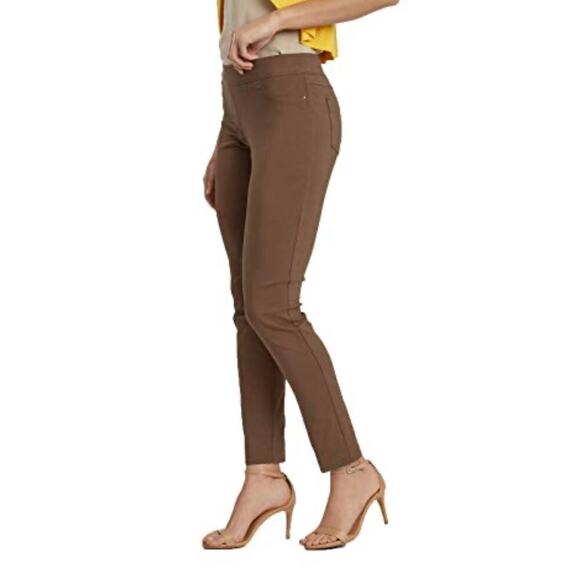 89th + Madison Brown Millennium Stretch Five Pocket Straight Leg Pants, Size 14P - Picture 1 of 5